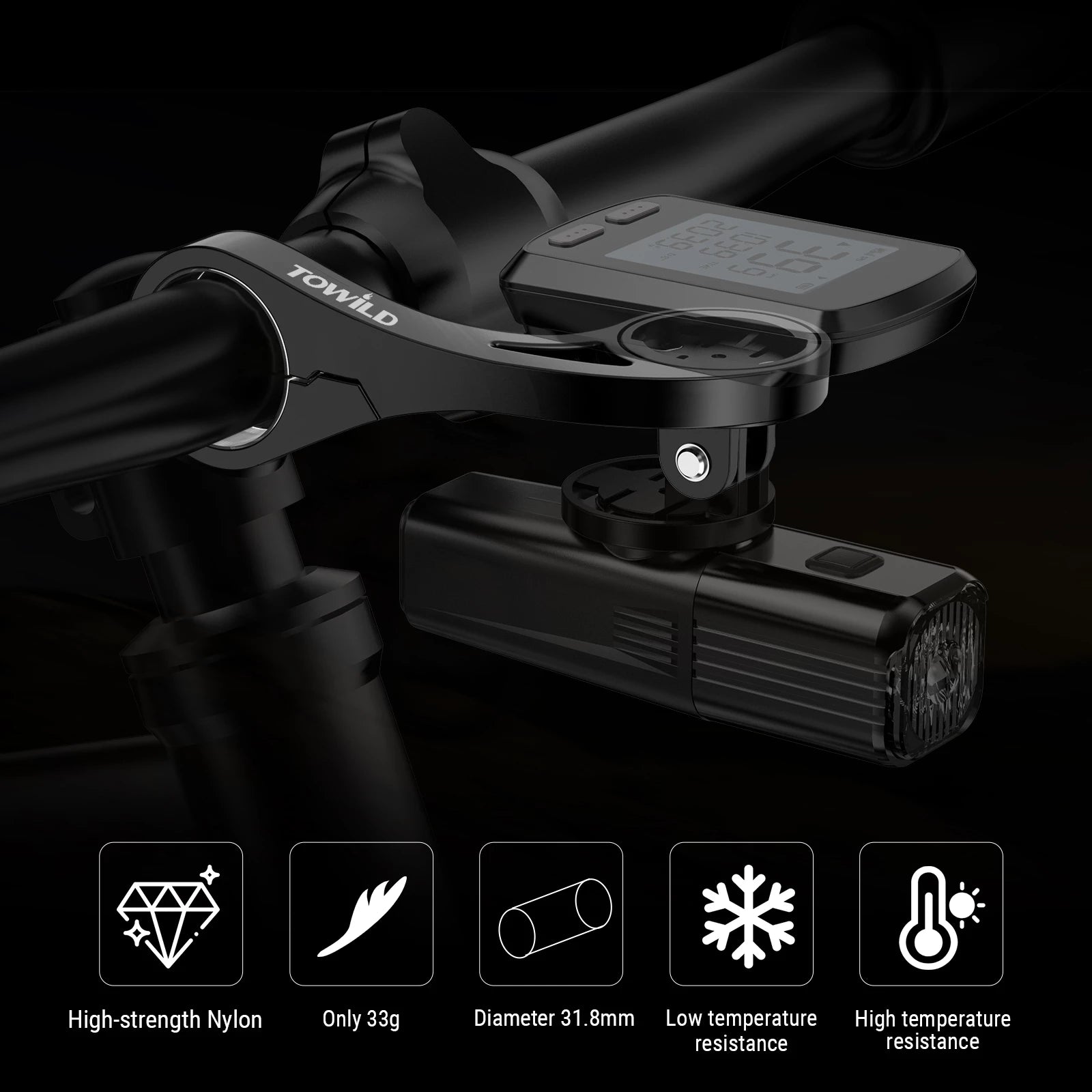 Towild AS90 BiKe Computer Bracket Handlebar Extension Front Mount
